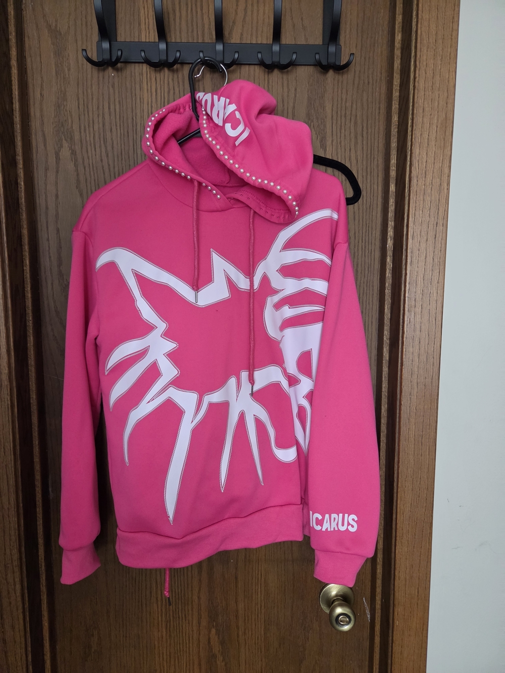 Incarus Womens Bright Pink Graphic Hoodie And Sweatpants Set Med NWOT